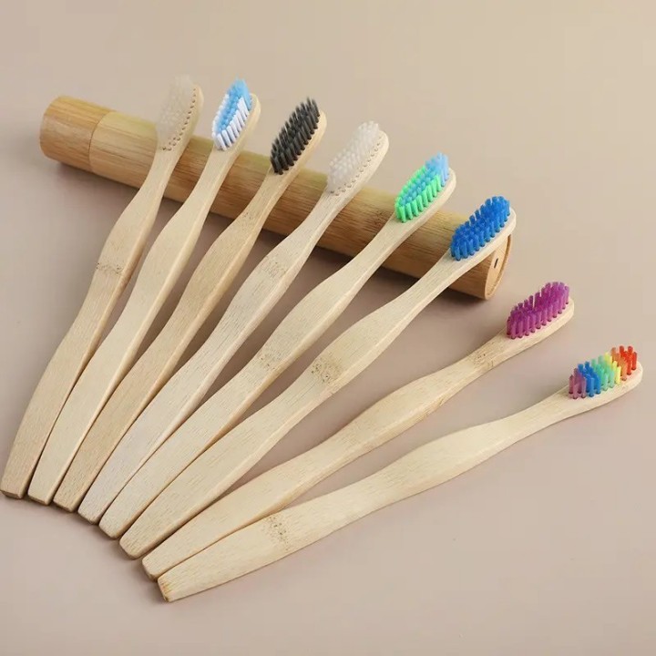 Brosse à dents à ondes plates en bambou