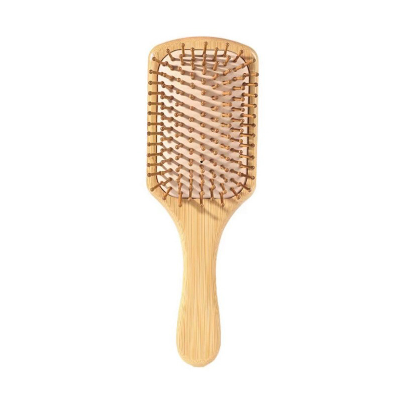 Brosse à cheveux en bambou carré