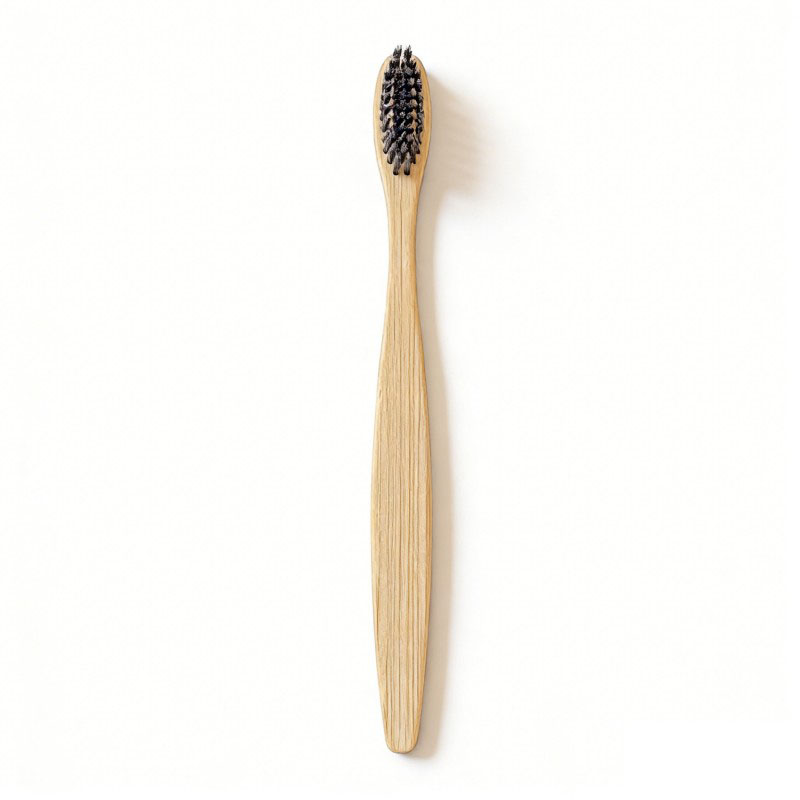Brosse à dents en bambou à manche plat