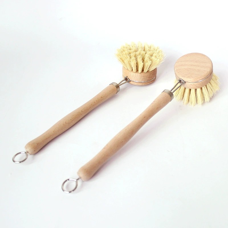 Brosse à plat sisal hêtre à longue poignée